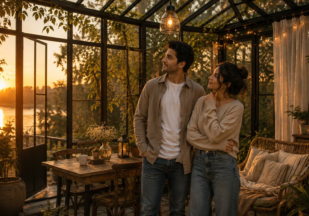 The orangery at dusk